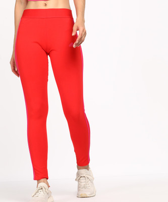 ADIDAS Solid Women Red Tights