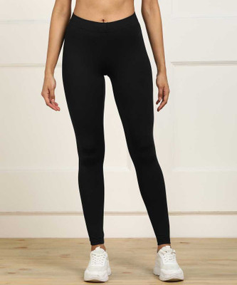 KGN HUB Color Block Women Black Tights