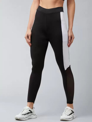 JAKCOM Color Block Women White, Black Tights