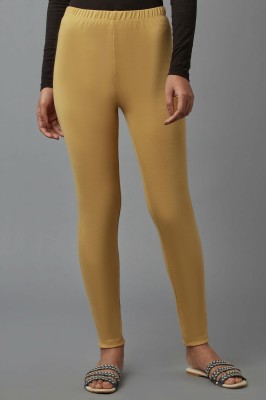 ELLEVEN Ethnic Wear Legging(Beige, Solid)