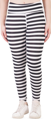 Goto Sports Printed Women White Tights