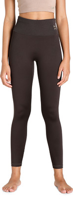PUMA Solid Women Brown Tights