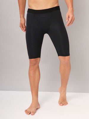 TECHNOSPORT Solid Men Black Tights