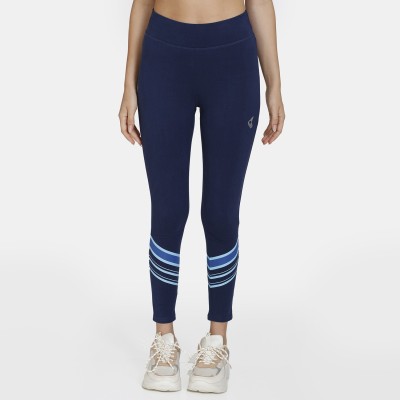 Zelocity by Zivame Striped Women Blue Tights