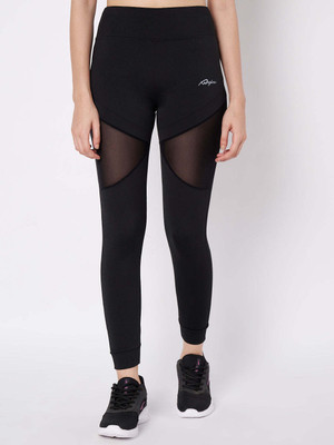 Waylene Color Block Women Black Tights