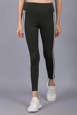 mgrandbear Solid Women Green Tights