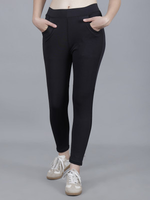 DYWER Solid Women Black Tights