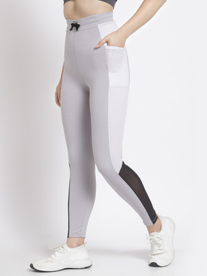 PureKnots Striped Women Grey Tights