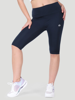 Woomfox Solid Women Dark Blue Tights