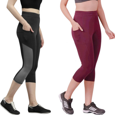 Ali Fashion Hub Solid Women Maroon Tights