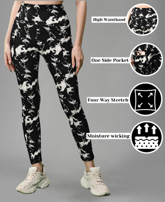 Kashikey creation Graphic Print Women Black Tights