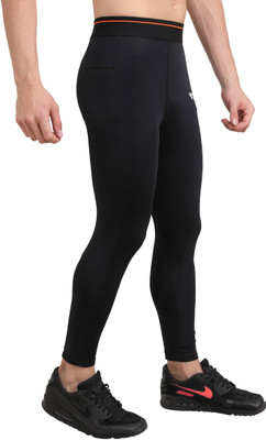 Kyk Solid Men Black Tights