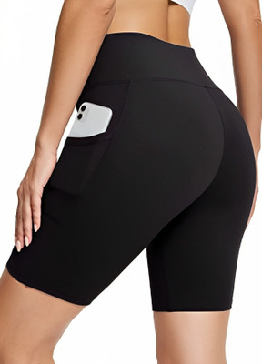 POOJARAN Solid Women Black Tights