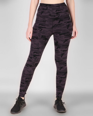 HerAthletics Self Design Women Black Tights