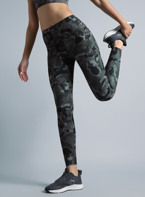 Cult Printed Women Black Tights