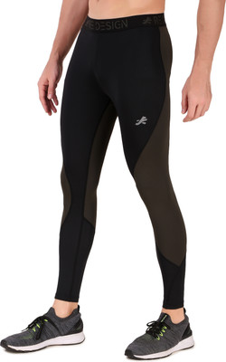ReDesign Apparels Color Block Men Dark Green Tights