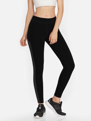 Koolest Fashion Color Block Women Black Tights