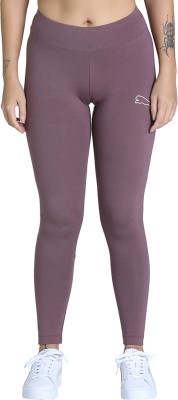 PUMA Solid Women Purple Tights