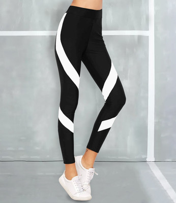 M7 By Metronaut Solid Women Black Tights