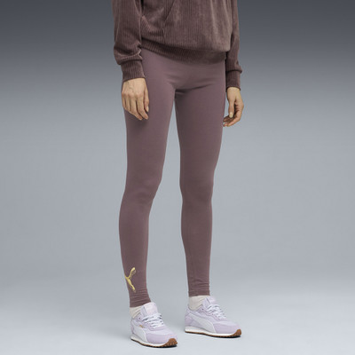 PUMA Solid Women Purple Tights