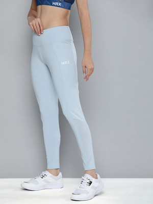 HRX by Hrithik Roshan Solid Women Blue Tights