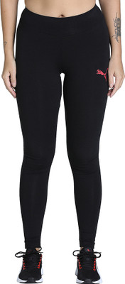 PUMA Printed Women Black Tights