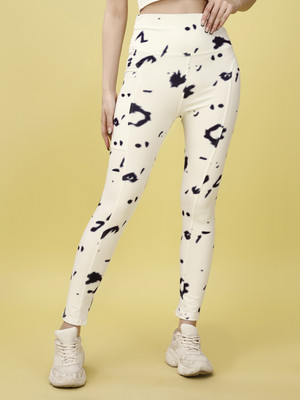 Kashikey creation Animal Print Women White Tights