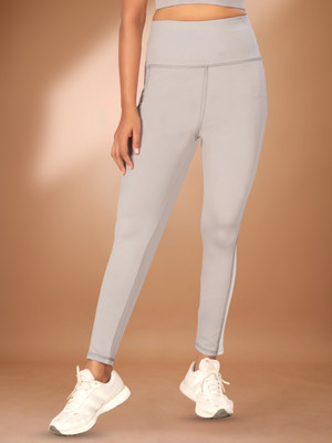 POOJARAN Color Block Women Grey Tights