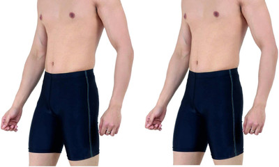 unbeatable Striped Men Blue Tights