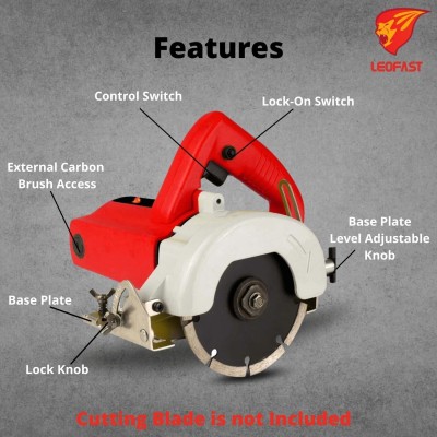 LEOFAST LFT-1105 Cutter Machine CM5-NEW 1250W , 13000Rpm With 3 Months Warranty Handheld Tile Cutter(1250 W)