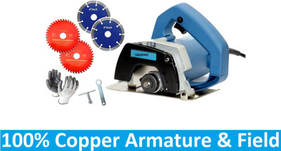 Sauran CM4SA Heavy Duty Marble & Wood Cutter Machine Handheld Tile Cutter (CMC87) Marble Cutter(1050 W)