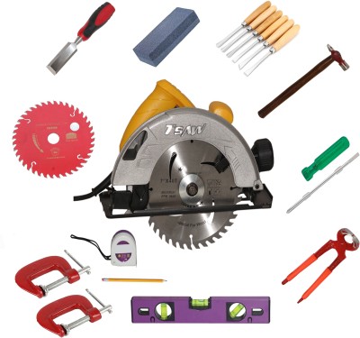 Digital Craft 12 Items Combo of 185mm Electric Circular Saw High Power Cutting Machine Marble Cutter(1350 W)