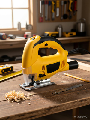 Digital Craft Jig Saw Power Tool Cordless Jigsaw Guide 6 Variable Speed Electric Saw Curve Saw Woodworking Electric Jigsaw Metal Wood Gypsum Board Cutting Handheld Tile Cutter(710 W)