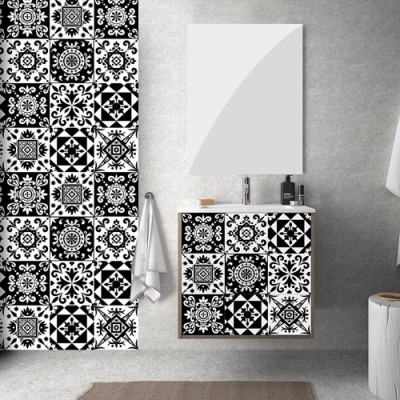 A1GRAPHIX 6X6 inch 36 pic tile floor wallpaper Glossy Geometric(Decorative Tile)