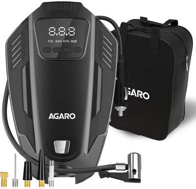 AGARO Primo 150 psi Tyre Air Pump for Car & Bike(Portable, Compact, LED Light, Air Inflator, Air Compressor)