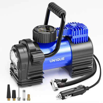 UN1QUE PT700 150 psi Tyre Air Pump for Car & Bike(Auto Shut Off, Bleeder Valve Present, Double Foot)
