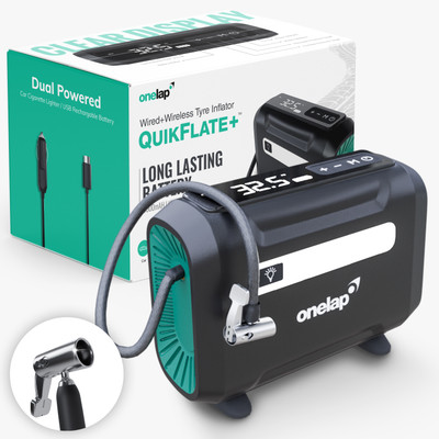 onelap 150 psi Tyre Air Pump for Car & Bike(Auto Shut Off)