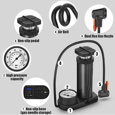 PSYCHE 150 psi Tyre Air Pump for Car & Bike