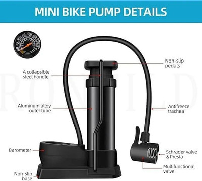EXOLLENT High Pressure Foot Air Pump Compressor for Car EXNT25NW4 160 psi Tyre Air Pump for Car & Bike