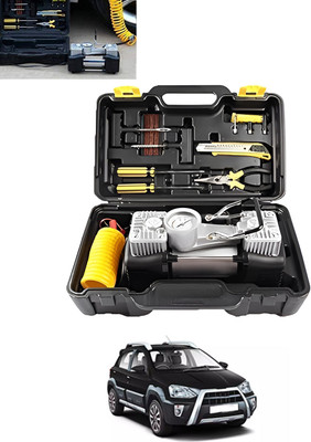 MSNP Universal Big Black Attachi 12V/150PSI Air Pump With Tool For Car-97 150 psi Tyre Air Pump for Car & Bike