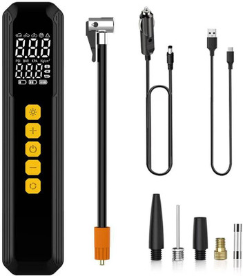 Caronix wireless-Infaltor-Yellow-Pro 15 psi Tyre Air Pump for Car & Bike(Air Compressor)