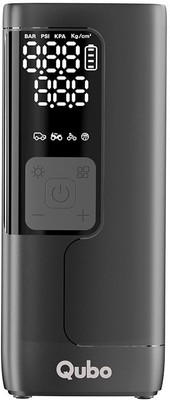 Qubo HIA03 150 psi Tyre Air Pump for Car & Bike(Digital Display, Multiple Air Fill Modes, LED Light, Auto Shut Off, Preset Modes)