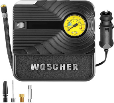 Woscher 801 Analog Tyre Inflator 130 psi Tyre Air Pump for Car & Bike(Air Compressor, Compact, Portable)