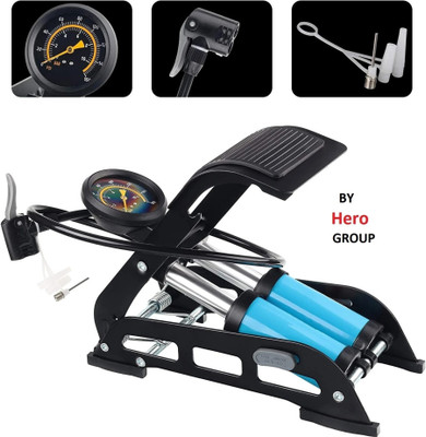 Bloom Shop Double Cylinder Foot Air Pump BLSN80 160 psi Tyre Air Pump for Car & Bike(Double Foot)