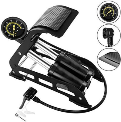 LIRZEG Car & Bike & Cycle & FootBall Double Cylinder Heavy Air Pump Car Pump(Multicolor)