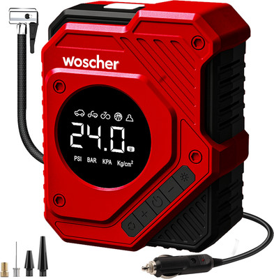 Woscher 801DB Premium Digital Tyre Inflator 150 psi Tyre Air Pump for Car & Bike(Auto Shut Off)