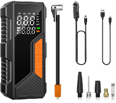 Auto Hub wireless-Infaltor-Orange-Plus 150 psi Tyre Air Pump for Car & Bike(Air Compressor)