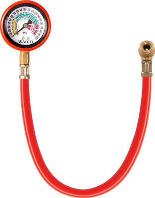 WAICO Analog Tire Pressure Gauge | Tyre Air Pressure Gauge Pipe for Car Truck Motorcycle Bike | Range -(200 PSI)