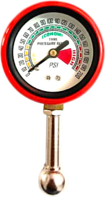 SEAHORSE POLYMERS Analog Tire Pressure Gauge Analog Tire Pressure Gauge For car And Bike Air Checker (Small Gauge 200 PSI)(200 PSI)