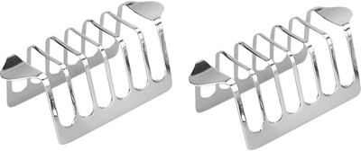 Dynore 6 Slit Toast Rack- Set of 2 6 Slice Toast Rack(Steel)